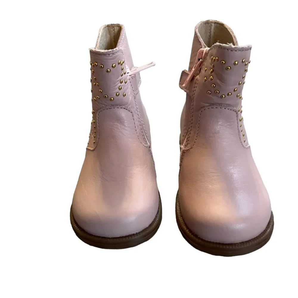 Naturino Falcotto Pastel Pink Studded Zip-Up Boots 20